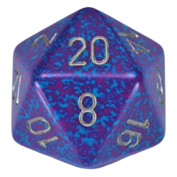 Speckled D20 34mm (Silver Tetra) Single Dice