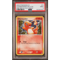 Charmander Reverse Holo Fire Red & Leaf Green #57 PSA 9