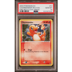 Charmander Reverse Holo Fire Red & Leaf Green #57 PSA 10